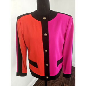 Morgan Miller Vintage 80's Color Block Blazer Women’s Size 6